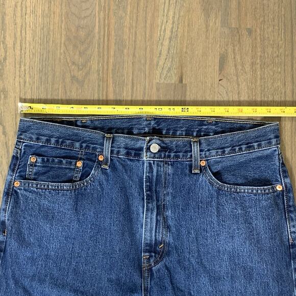 LEVI 505 Lot of 2 Men 38 x 30 Straight Light & Dark Wash Jeans EUC *See Measure - Picture 5 of 13
